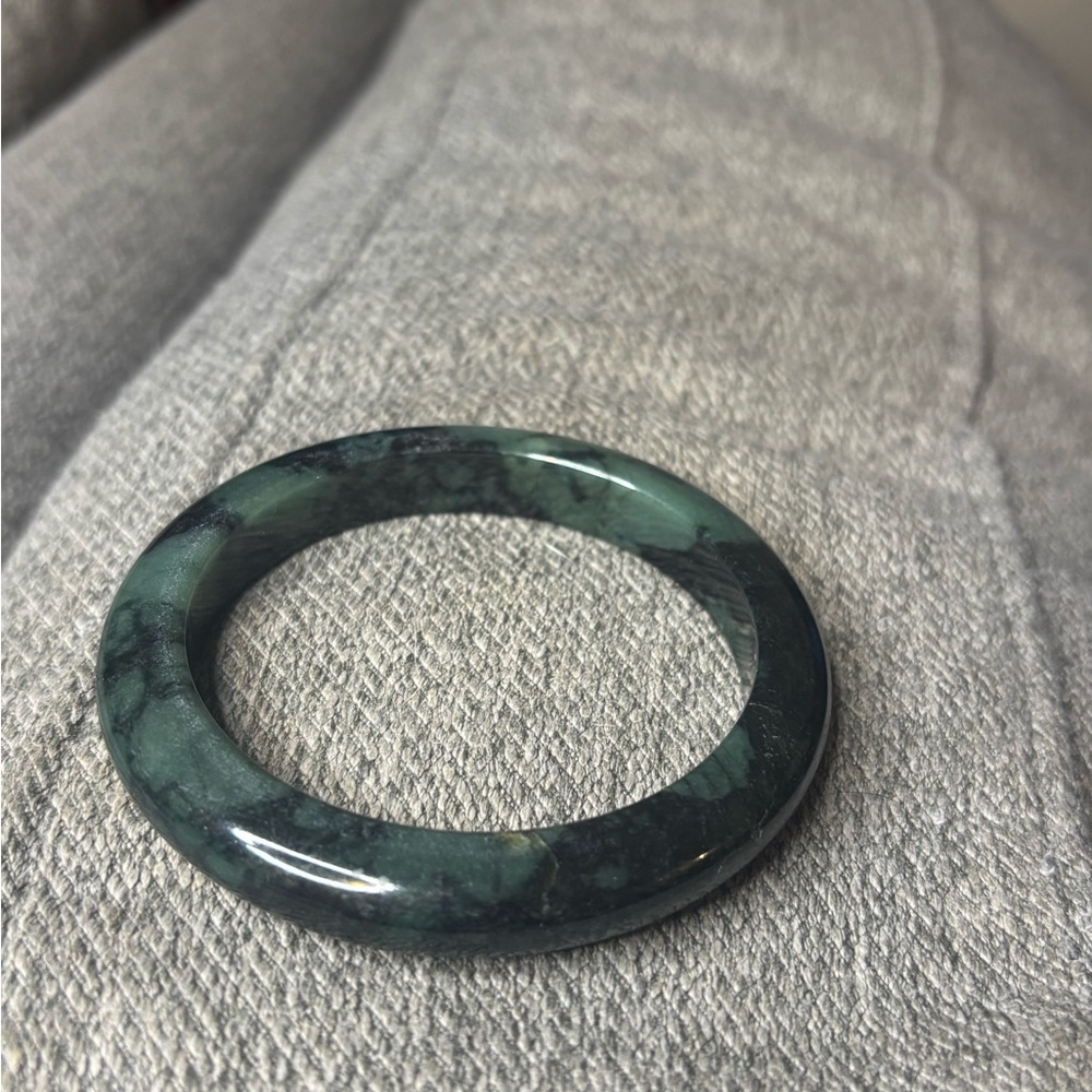 Green Jade Bangle Bracelet